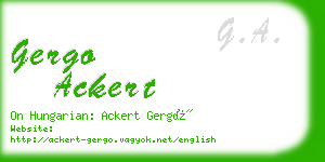 gergo ackert business card